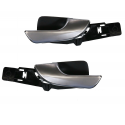 (Lot de 2) poignée de porte intérieure grise avant gauche et droite compatible pour Alfa Romeo Giulietta (940) de 2010 à 2018