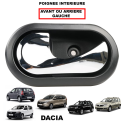 Poignée de Porte Intérieure Chrome Avant ou Arriere Gauche compatible pour Dacia Dokker Duster Lodgy Logan Sandero