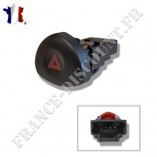 Bouton Commande Interrupteur de Feux de Détresse Warning compatible pour Renault Clio 2 (depuis 2001) équivalent à 8200442723