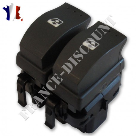 Bouton de Lève-Vitre Électrique Avant Gauche compatible pour Renault Clio 2 Laguna 2 Trafic 2 Espace 4 Mégane 2 Scénic 2 Vivaro