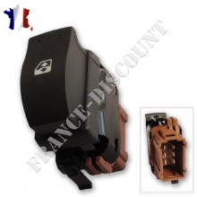 Bouton interrupteur de lève-vitre électrique avant gauche avec option confort compatible pour RENAULT Clio 2